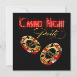 Vegas Casino Night FRAG MIR 2 PUT DEINEN NAMEN AUF Einladung