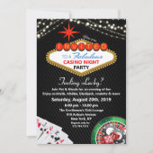 Vegas Casino Party Einladung (Vorderseite)