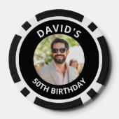 Vegas Casino Party Favor Black & White Photo Pokerchips (Rückseite)