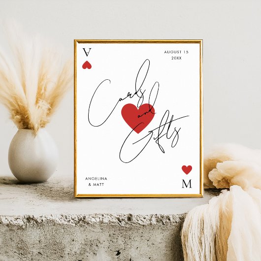 Vegas Casino Playing Card Cards & Gifts Sign Poster