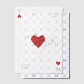 Vegas Casino Playing Card Wedding Pergament Einladungen (Versetzt (Einladung))