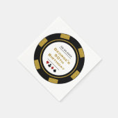 Vegas Casino Poker Chip Gold Geburtstag Serviette (Ecke)