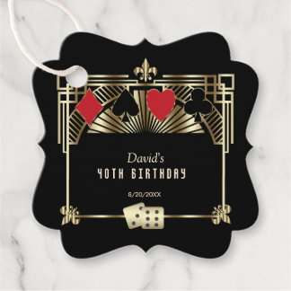 Vegas Casino Royale Great Gatsby 40. Geburtstag Geschenkanhänger