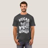 Vegas Casino Spielautomat Jackpot Gewinner des Nie T-Shirt (Vorne ganz)