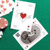 Vegas Casino Spielkarte Foto QR Code Hochzeit Save The Date