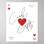 Vegas-Casino-Spielkarten-Karten & Geschenke-Schild Poster (Vorne)