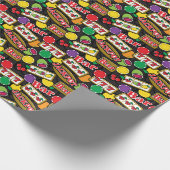 Vegas Casino Worker Slot Machine Gemustert Geschenkpapier (Ecke)