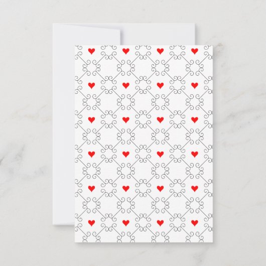 Vegas Cupid's Hearts and Diamonds Wedding QR Code RSVP Karte (Rückseite)
