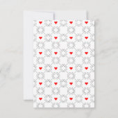 Vegas Cupid's Hearts and Diamonds Wedding RSVP Karte (Rückseite)
