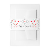 Vegas Cupid's Hearts Diamond Wedding Einladungsbanderole (Vorderseite Beispiel)