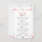 Vegas Cupid's Hearts Diamonds Wedding Details Einladung (Vorderseite)