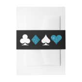 Vegas Destiny Malibu Blue Glitzer Einladungsbanderole (Vorderseite Beispiel)