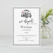 Vegas Elopement Vintag Royal Flush Casino Hochzeit Einladung (Stehend Vorderseite)