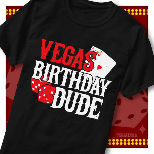 Vegas Geburtstags-Typ Casino Würfel Karten Party S T-Shirt