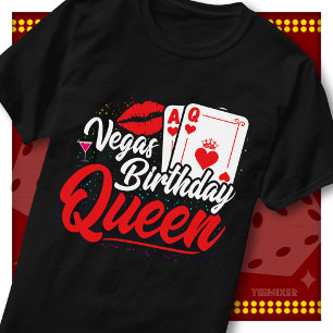 Vegas Geburtstagskönigin Casino Party Mädchen Reis T-Shirt