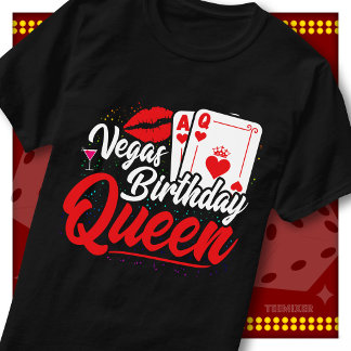 Vegas Geburtstagskönigin Casino Party Mädchen Reis T-Shirt