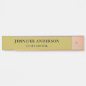 Vegas Gold Color Beruflich Classic Schlicht Türschild (Vorderseite )