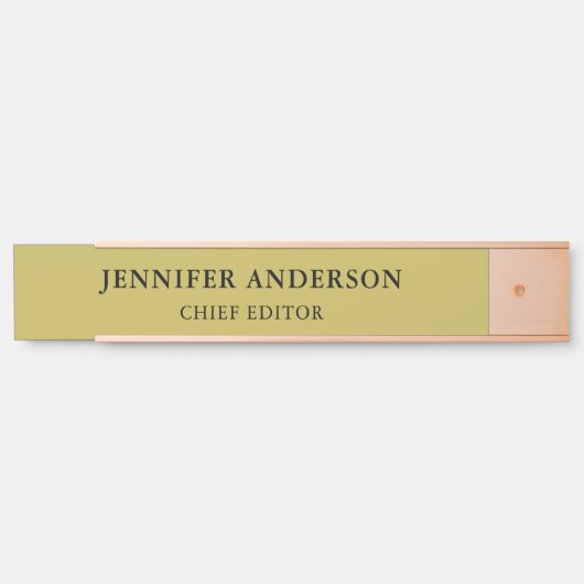 Vegas Gold Color Beruflich Classic Schlicht Türschild (Vorderseite )