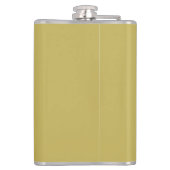 Vegas Gold Golden Brown Color Calligraphy Name Flachmann (Rückseite)