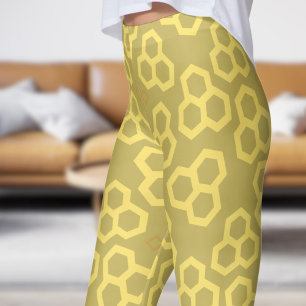 Vegas Gold Honey Zuhause Pattern Leggings