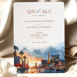 Vegas Golden Twilight Save-the-Date-Hinweis Einladung
