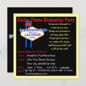 Vegas-Graduierungsparteien Einladung (Vorne/Hinten)
