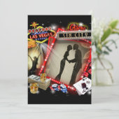 Vegas-Hochzeit lädt ein Einladung (Stehend Vorderseite)