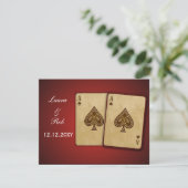 Vegas Hochzeit Rsvp Karten (Stehend Vorderseite)