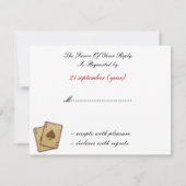 Vegas Hochzeit Rsvp Karten (Rückseite)