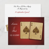 Vegas Hochzeit Rsvp Karten (Vorne/Hinten)