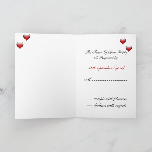 Vegas Hochzeit Rsvp Karten (Innenseite)