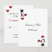 Vegas Hochzeit Rsvp Karten (Vorne/Hinten)