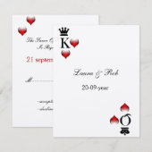 Vegas Hochzeit Rsvp Karten (Vorne/Hinten)