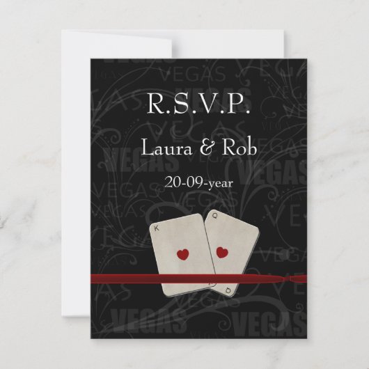 Vegas Hochzeit Rsvp Karten (Vorderseite)