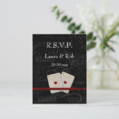 Vegas Hochzeit Rsvp Karten (Stehend Vorderseite)