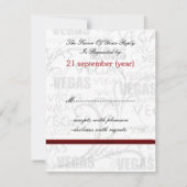 Vegas Hochzeit Rsvp Karten (Rückseite)