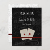 Vegas Hochzeit Rsvp Karten (Vorne/Hinten)