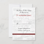 Vegas Hochzeit rsvp Karten Standard 3,5 x 5 (Rückseite)