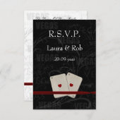 Vegas Hochzeit rsvp Karten Standard 3,5 x 5 (Vorne/Hinten)