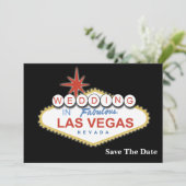 Vegas Hochzeit speichern Sie das Datum Ankündigung (Stehend Vorderseite)