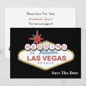Vegas Hochzeit speichern Sie das Datum Ankündigung (Vorne/Hinten)