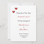 Vegas Hochzeit speichern Sie das Datum Ankündigung (Rückseite)