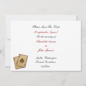 Vegas Hochzeit speichern Sie das Datum Ankündigung (Rückseite)