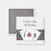 Vegas Hochzeit Speichern Sie den Datums-Magneten Magnet (Vorderseite/Rückseite)