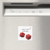 Vegas Hochzeit Speichern Sie den Datums-Magneten Magnet (In Situ (Geschirrspüler))