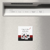 Vegas Hochzeit Speichern Sie den Datums-Magneten Magnet (In Situ (Geschirrspüler))