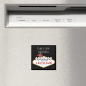 Vegas Hochzeit Speichern Sie den Datums-Magneten Magnet (In Situ (Geschirrspüler))