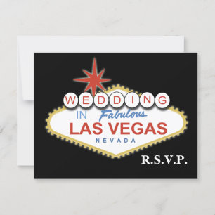 Vegas-Hochzeits-uAwgkarten RSVP Karte