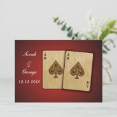 Vegas-Hochzeitseinladung Einladung (Stehend Vorderseite)