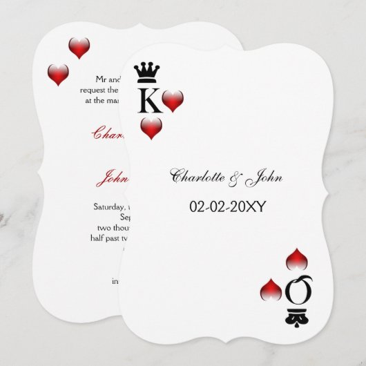 Vegas-Hochzeitseinladung Einladung (Vorne/Hinten)